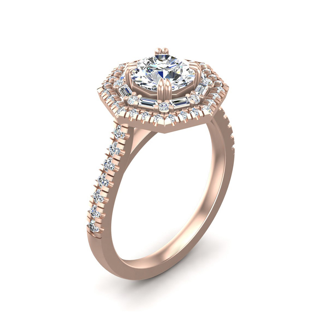 Kendall Halo Engagement Ring